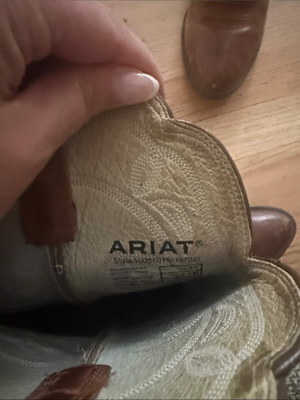Ariat Brown Leather Western Heeled Boots - Picture 3 of 4